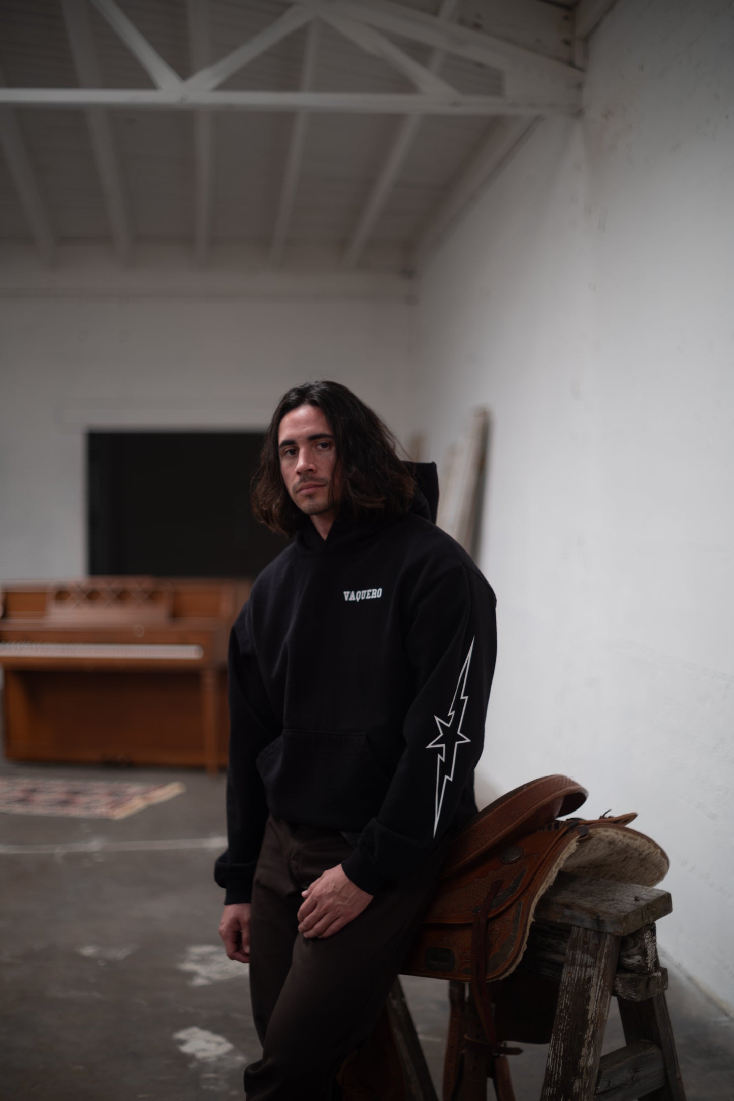 "VAQUERO" Black Hoodie